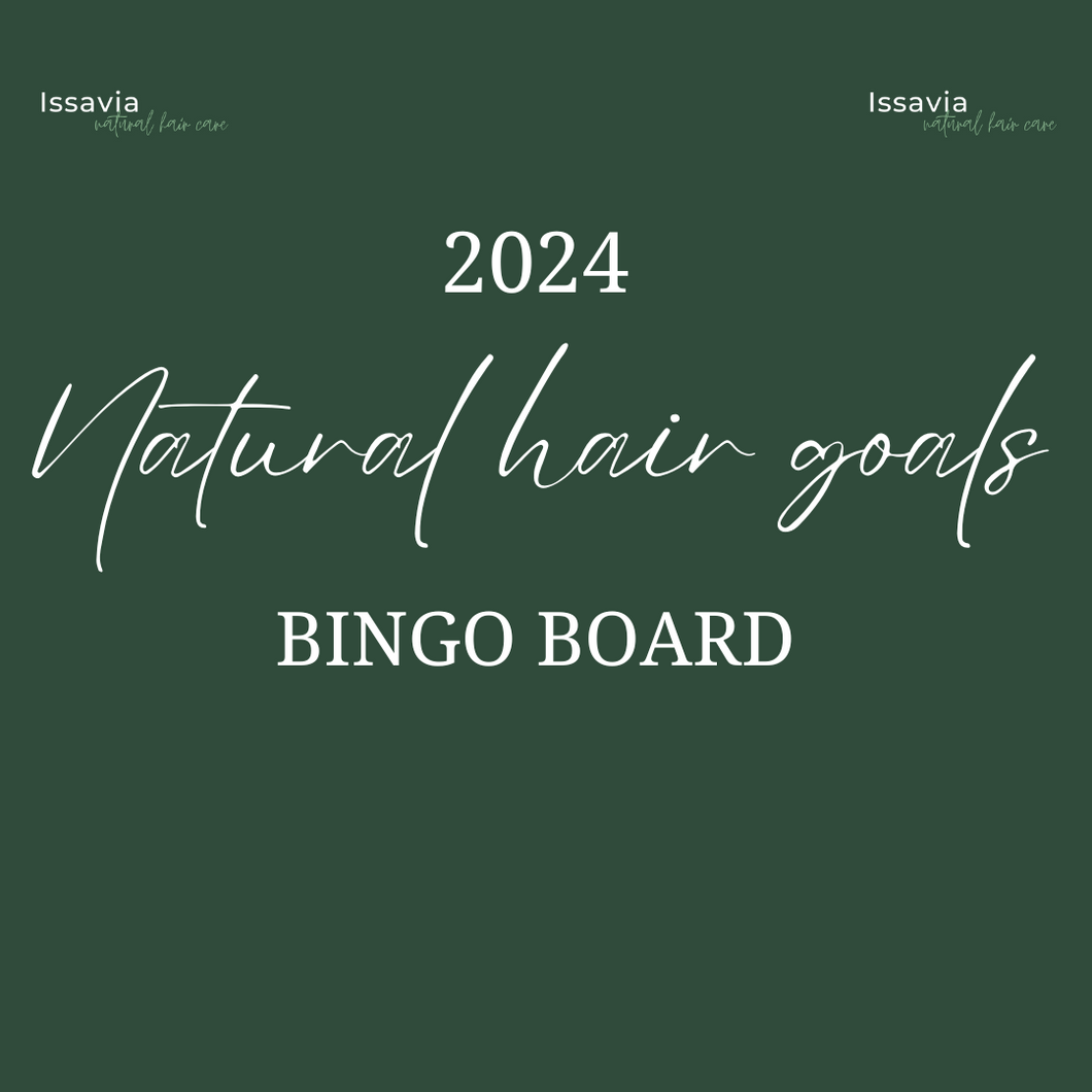 2024 Natural hair goals BINGO BOARD | FREE DOWNLOAD